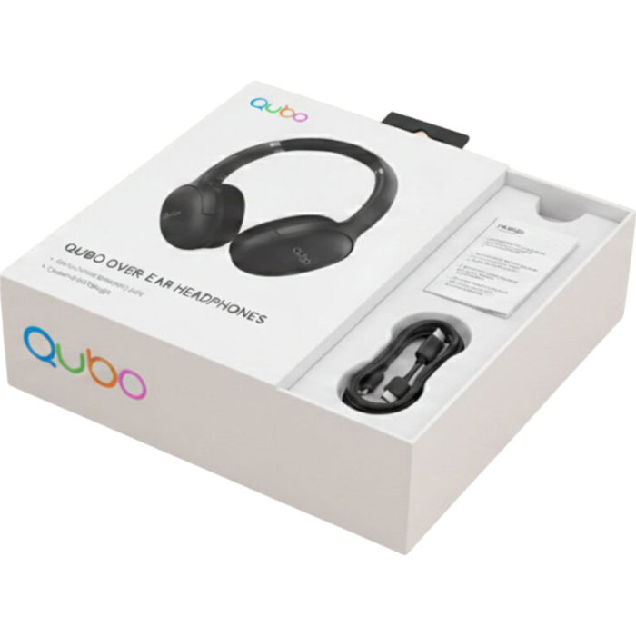 Qubo Auriculares Inalámbricos HD-400 Negros con Micrófono y ANC Qubo Auriculares Inalámbricos HD-400 Negros con Micrófono y ANC